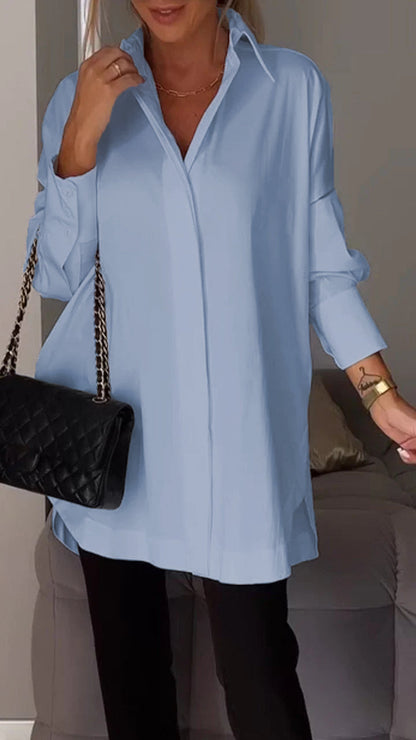 🎁Limited time 40% OFF⏳Lapel Slit Shirt
