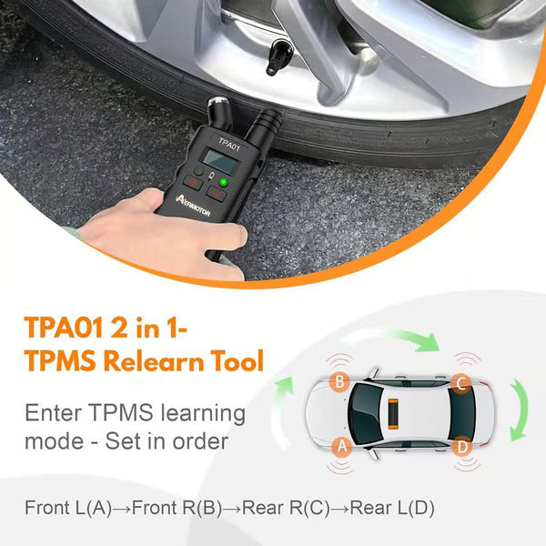 ⏳Time-Limited Special⏰TPMS 2‑in‑1 Relearn Tool & Digital Tire Pressure Gauge – Practical, Accurate, User‑friendly ✨