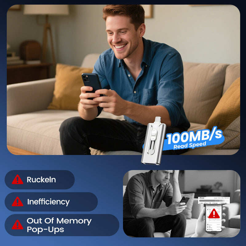 💾 LIMITED-TIME 50% OFF! 📱 4-in-1 Flash Drive for iPhone Android PC – Fast Photo Transfer, Free Up Phone Storage ⚡