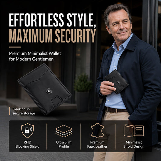 ⏳🔥LIMITED-TIME 50% OFF! ⏰RFID-Blocking Leather and Carbon Fiber Credit Card Holder