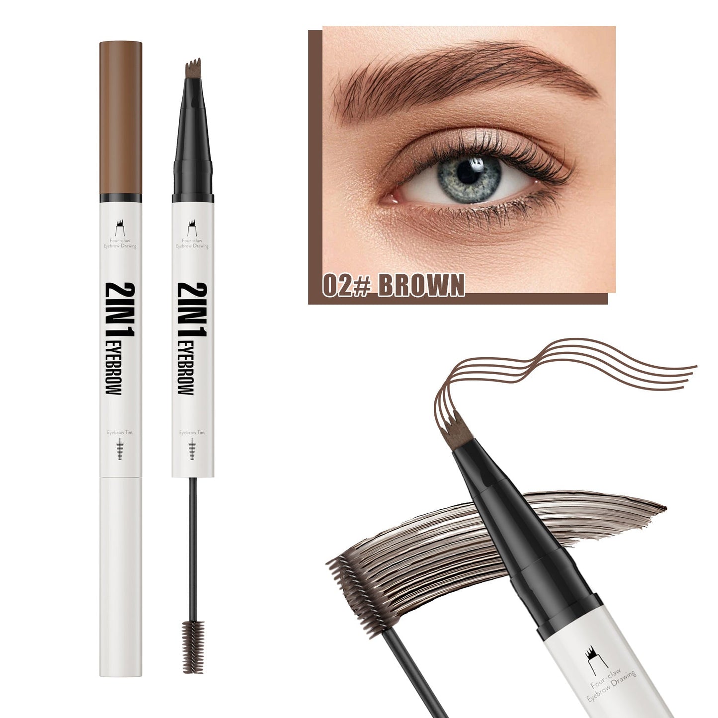 💄 FLASH SALE 50% OFF! 🌸 2-in-1 Eyebrow Pencil & Tinted Gel – Micro-Fork Tip for Hair-Like Strokes, Waterproof & Smudge-Proof, Natural Long-Lasting Brows 🏆