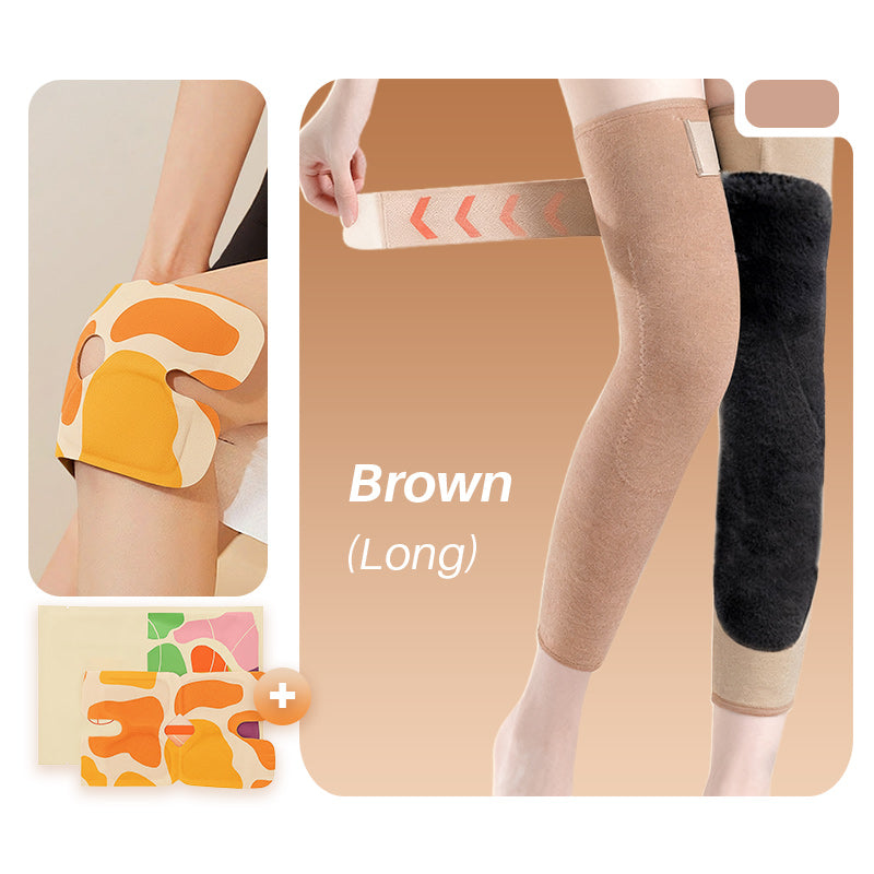 Winter Seamless Knee Warmers with Pockets