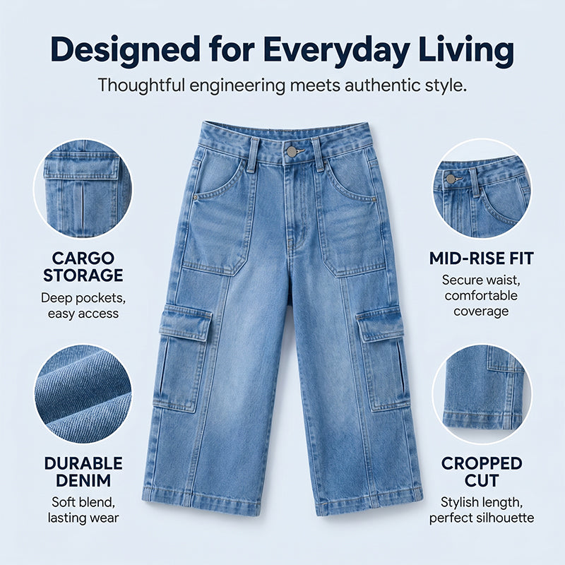 📢50% Off⏰Women's Casual Stretchy Cropped Denim Pants