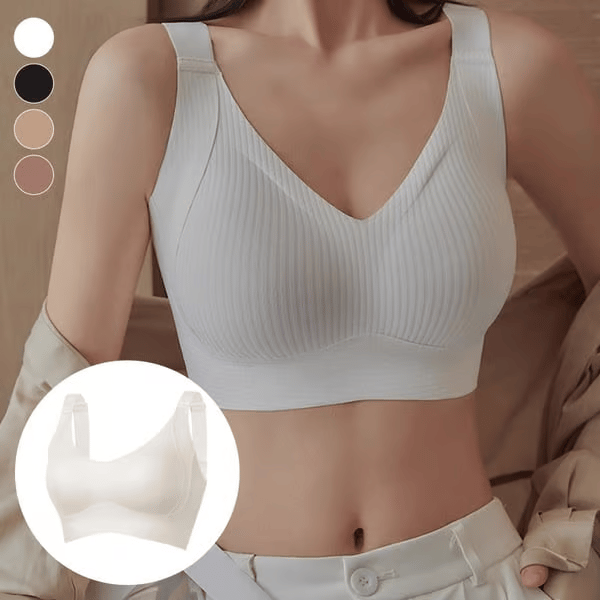 🎁2026 HOT SALE 50% Off💕Subtle Striped Seamless Bra with W-Support – Comfort & Style!