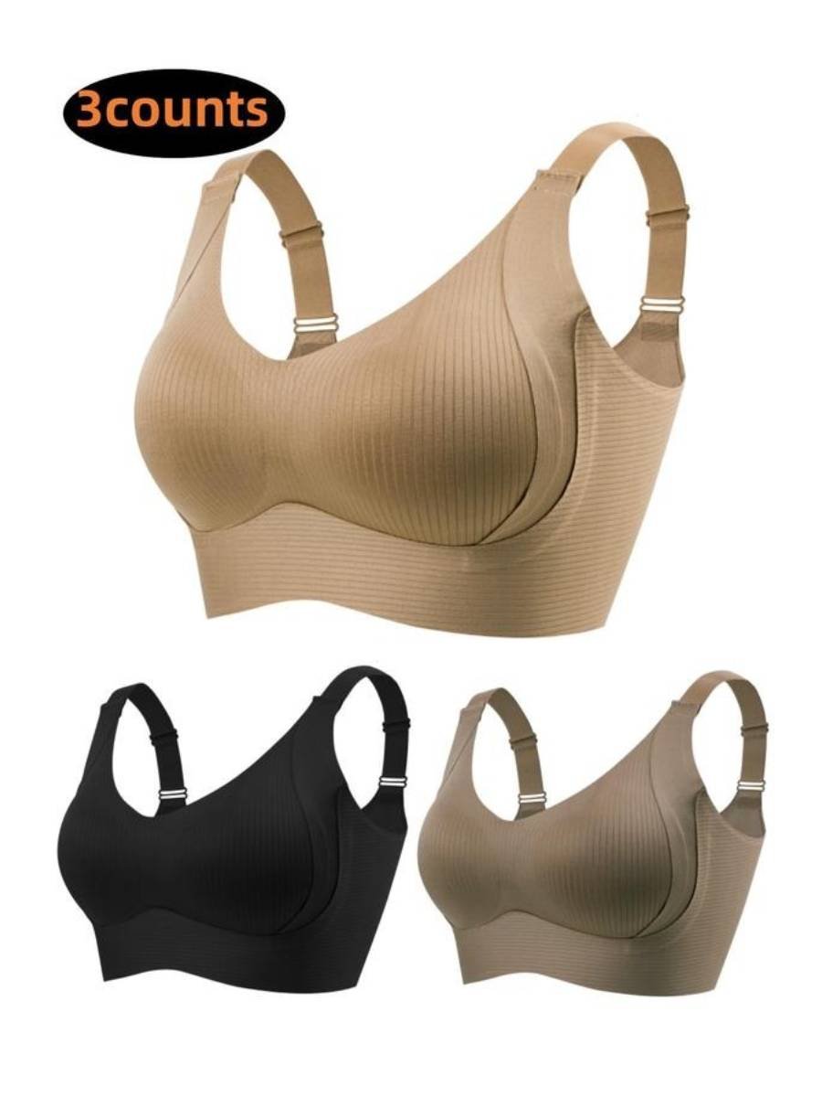 🎁2026 HOT SALE 50% Off💕Subtle Striped Seamless Bra with W-Support – Comfort & Style!
