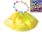 🎁LED Light Up Sequin Tutu Skirt Star Mesh Princess Skirt for Girls and Adults