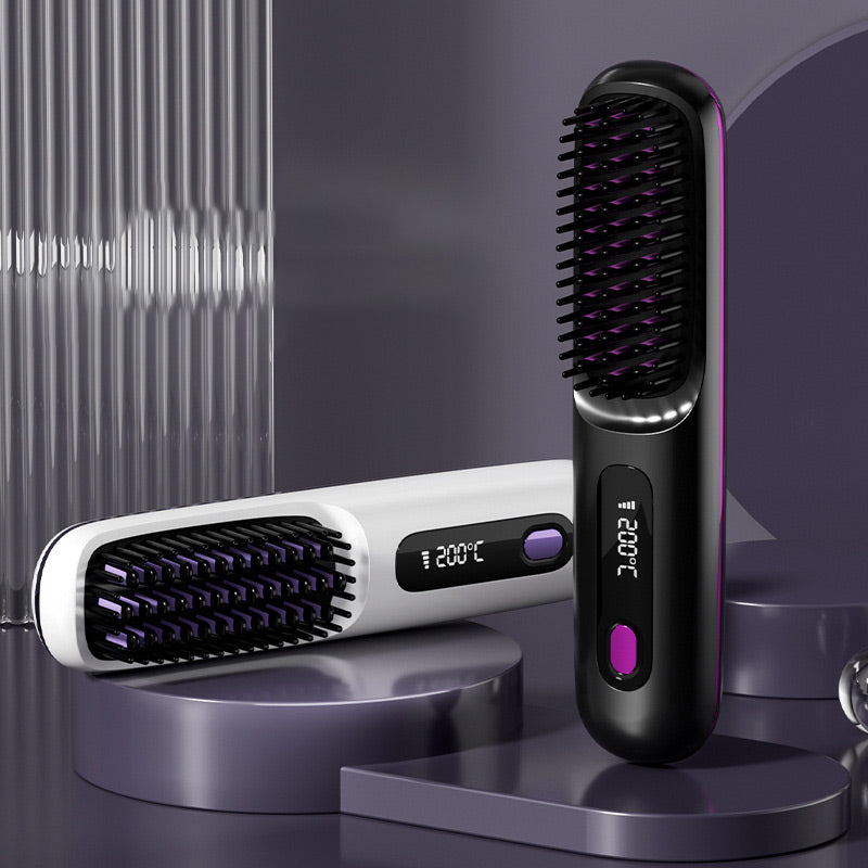⏳Time-Limited Special⏰Wireless Ceramic Hair Straightening Comb – Fast Heating, Anti-Frizz & Tangle-Free Design ✨