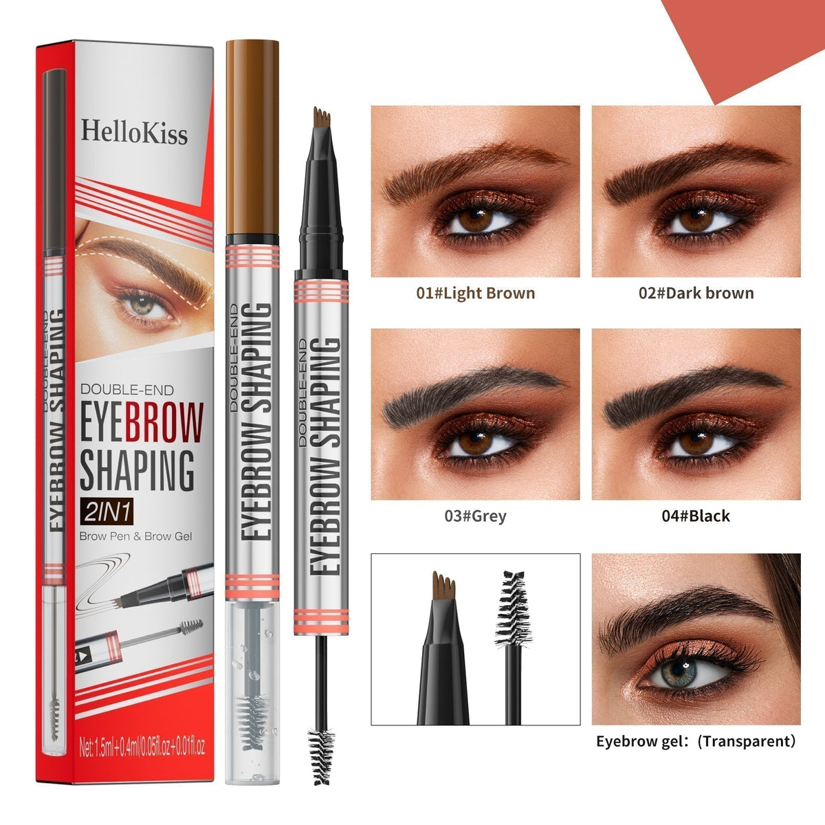 🔥2-in-1 Brow Pen and Sealing Brow Gel for Real Fuller Eyebrows🥳