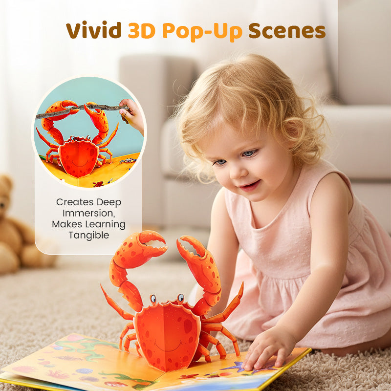 ✨【Kids' Interactive Animal-Themed 3D Pop-Up Books】✨