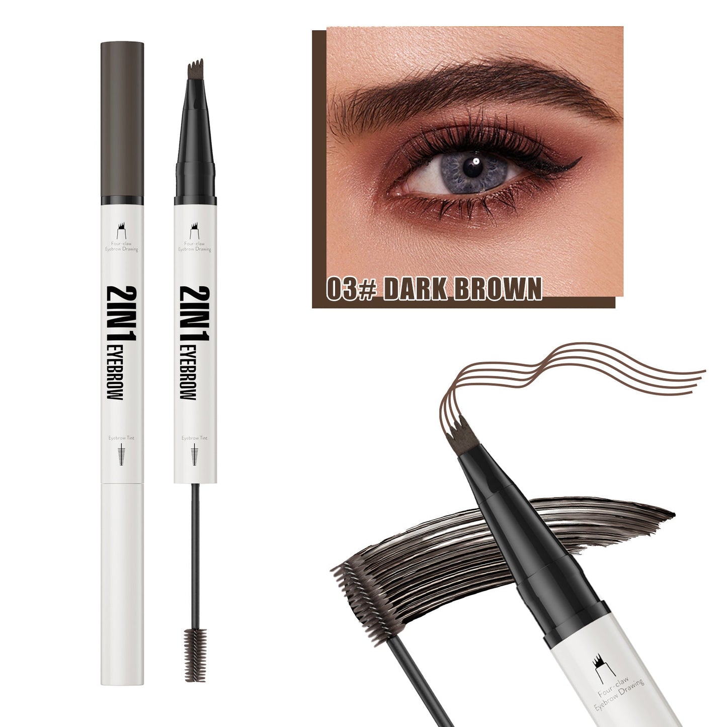 💄 FLASH SALE 50% OFF! 🌸 2-in-1 Eyebrow Pencil & Tinted Gel – Micro-Fork Tip for Hair-Like Strokes, Waterproof & Smudge-Proof, Natural Long-Lasting Brows 🏆