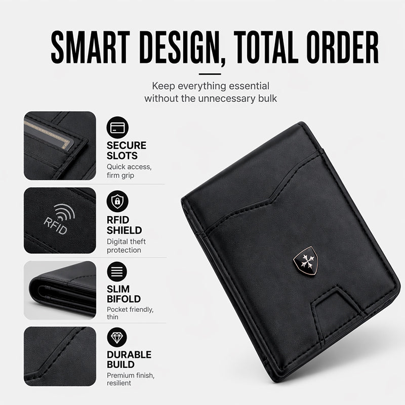 ⏳🔥LIMITED-TIME 50% OFF! ⏰RFID-Blocking Leather and Carbon Fiber Credit Card Holder
