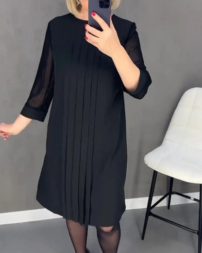 🔥Hot Sale 40% OFF💐Straight Dress With Medium Length Sleeves