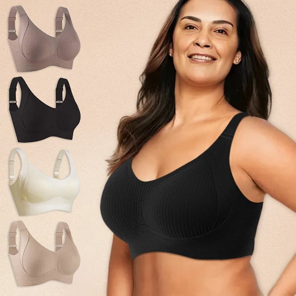 🎁2026 HOT SALE 50% Off💕Subtle Striped Seamless Bra with W-Support – Comfort & Style!