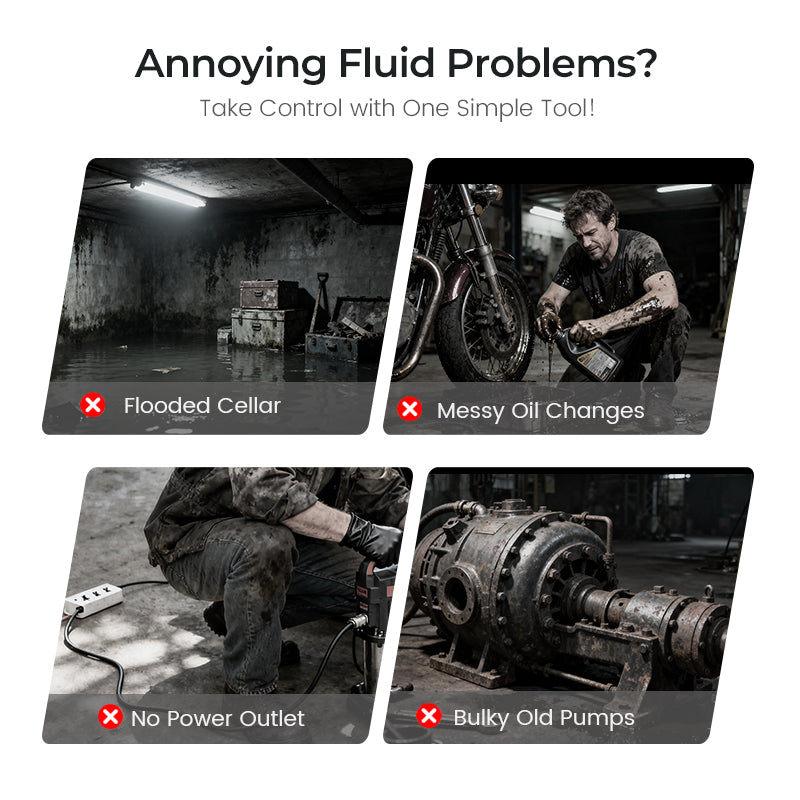 🖤High-Power Oil & Water Pump Set