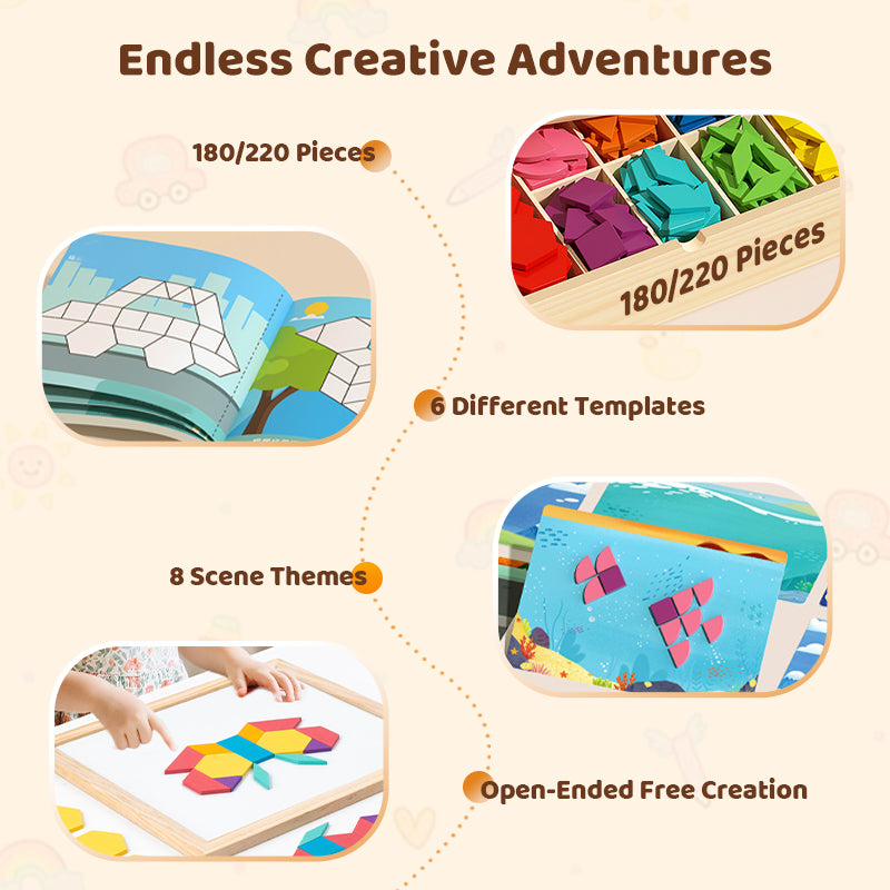 🔥Wooden Magnetic Pattern Block Puzzle Set🧩