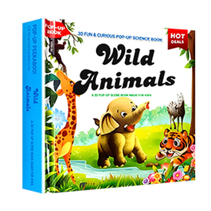 ✨【Kids' Interactive Animal-Themed 3D Pop-Up Books】✨