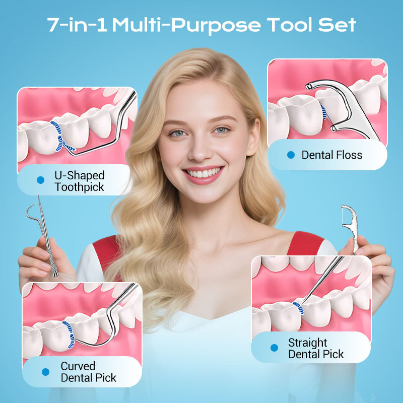 🎉 Limited-Time Offer! 🦷 Stainless Steel Toothpick Set – 0.1mm Ultra-Fine Tip for Precise Cleaning, Reusable & Portable ✨