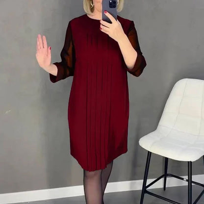 🔥Hot Sale 40% OFF💐Straight Dress With Medium Length Sleeves
