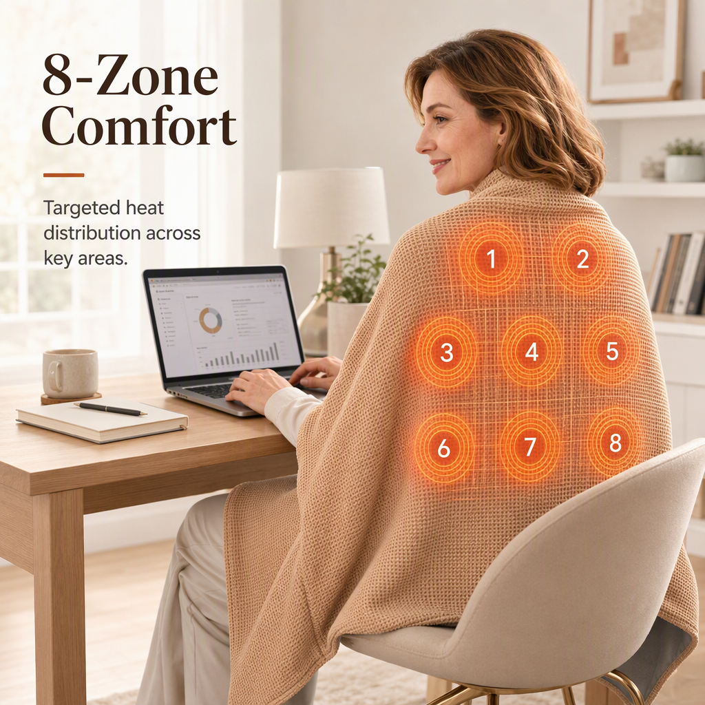 ❄️ 50% OFF! 🔥 Heated Blanket Shawl – Portable warmth all winter ✨