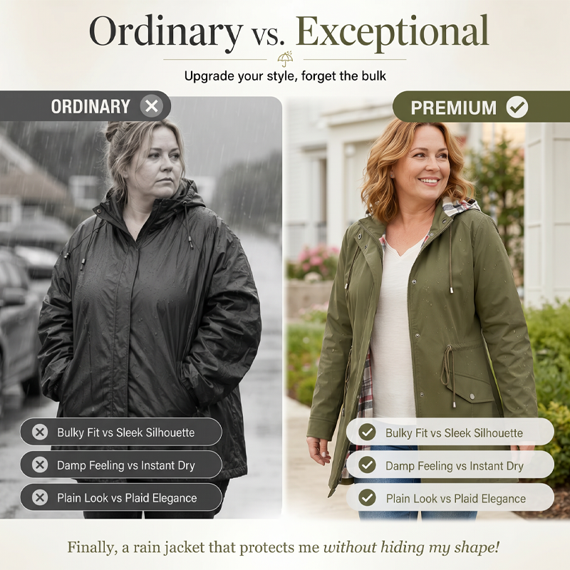 ⏰LAST DAY SALE 50% OFF✨Womens Chic. Lightweight. Waterproof Jacket 🍃🧥-Unleash Style and Durability in Any Storm!