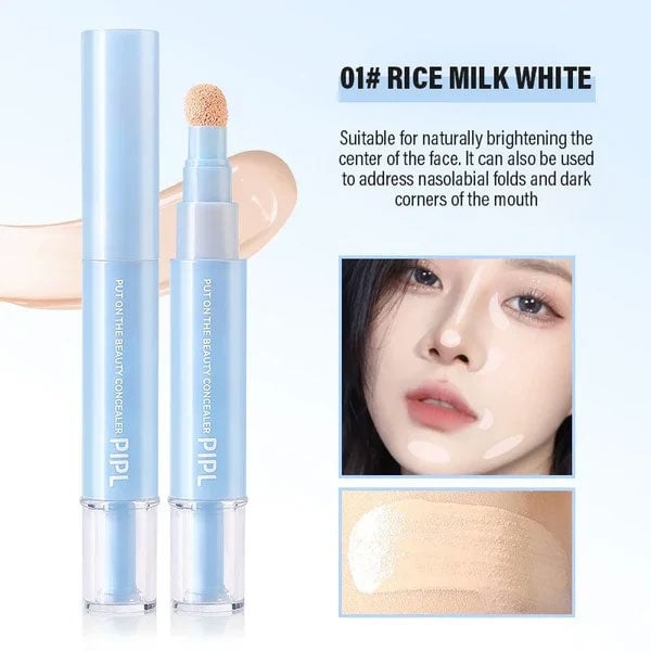 🥳LAST DAY BUY 1  GET 1 FREE!!🥳Dual Concealer Pen – Covers dark circles & spots, 24hr hydration. Lightweight, no caking. Soft finish. ✨🌸
