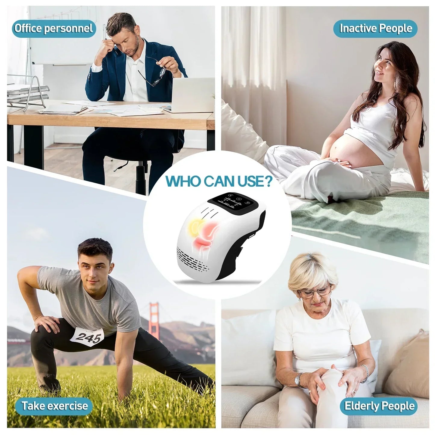 Comfort Electric Knee Massager Rechargeable Knee Massage Machine