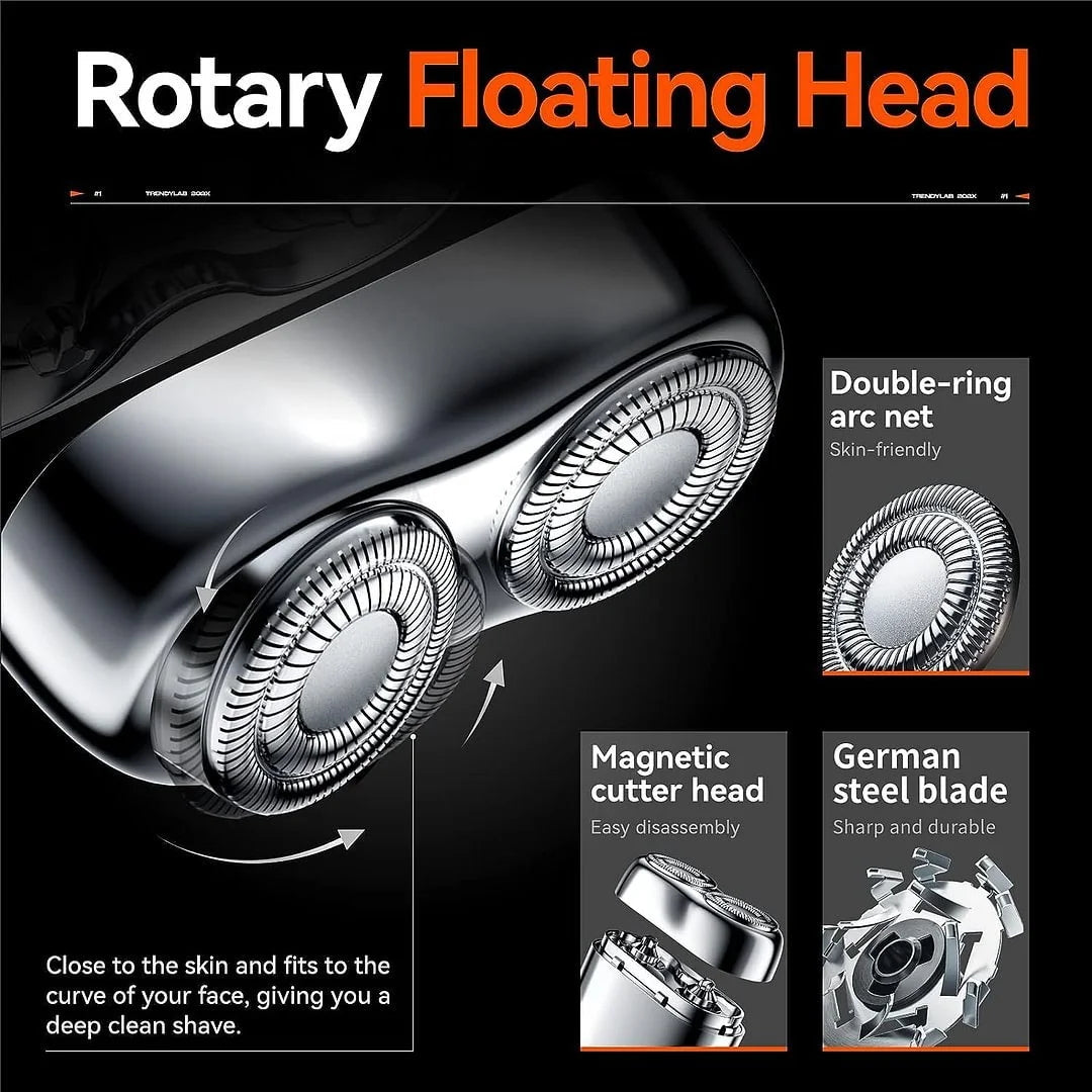 🎁Hot Sale🔋 Mini double-ended shaver! 0.1mm Knife Mesh 7500 rpm motor