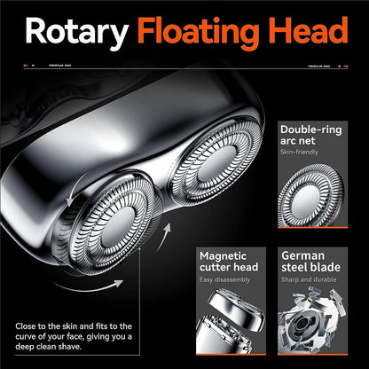 🎁Hot Sale🔋 Mini double-ended shaver! 0.1mm Knife Mesh 7500 rpm motor