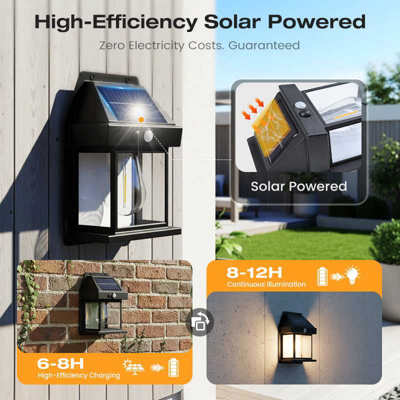 🎁 50% OFF! 💡 SOLAR WALL LIGHT - Motion Sensor & Weatherproof 🌟🛒