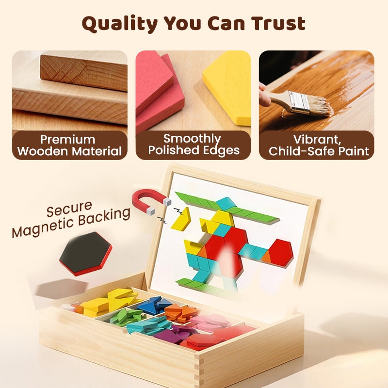 🔥Wooden Magnetic Pattern Block Puzzle Set🧩