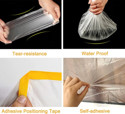 🎁Hot Sale 49% OFF⏳5ft x 60ft Waterproof Dust-Proof Covering Masking Film