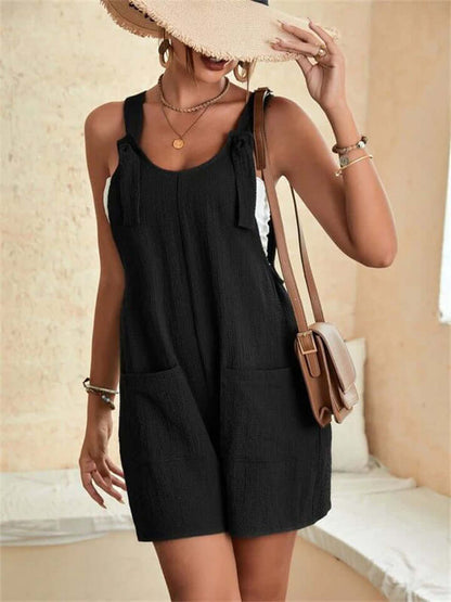 🎁Hot Sale 49% OFF⏳Women's Stylish Casual U Neck Summer Holiday Short Jumpsuits