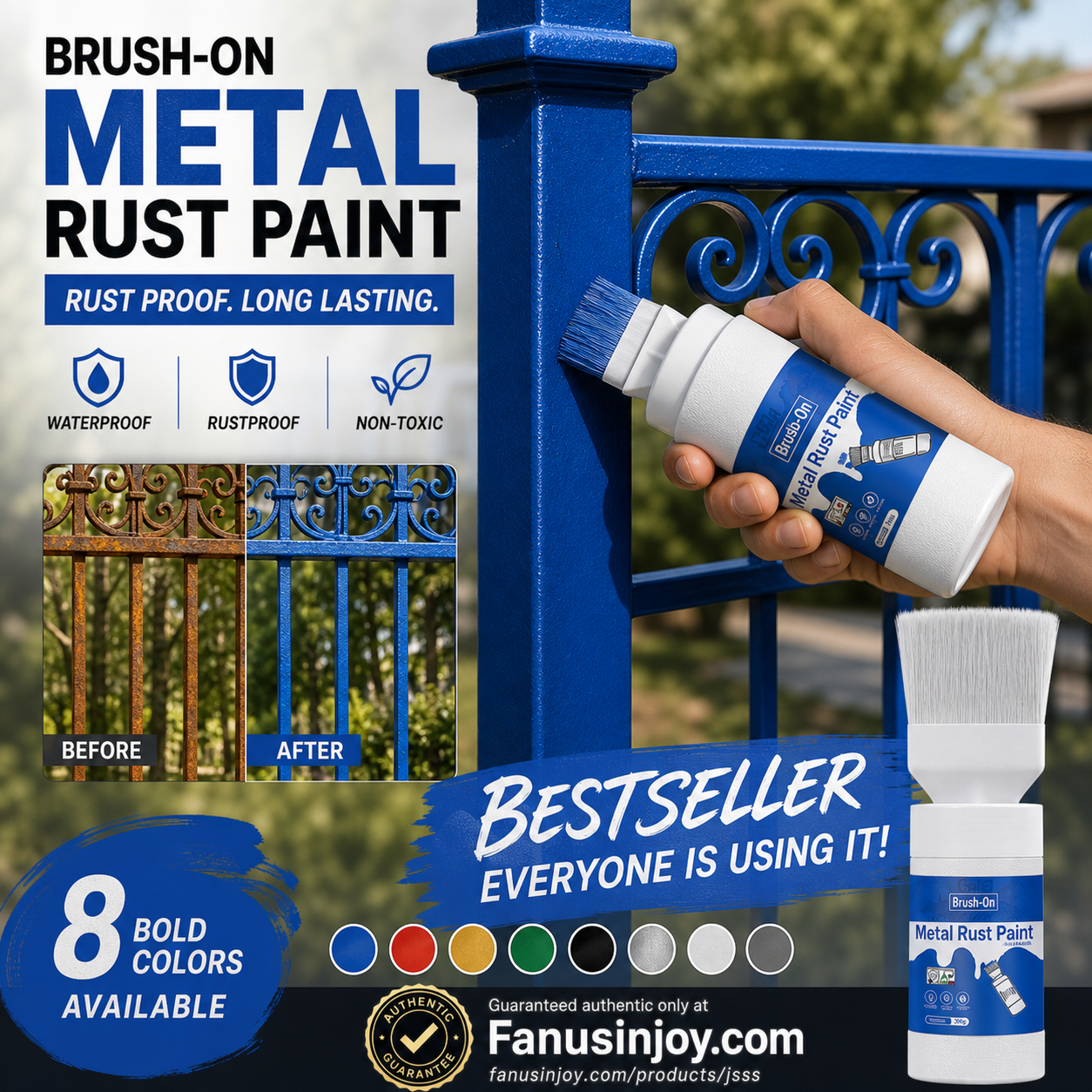 ✨New Arrival-🔥🖌️Refresh paint surfaces in one simple spray!✨🏠Water-Based Metallic Silver Paint with Built-in Brush💥👍