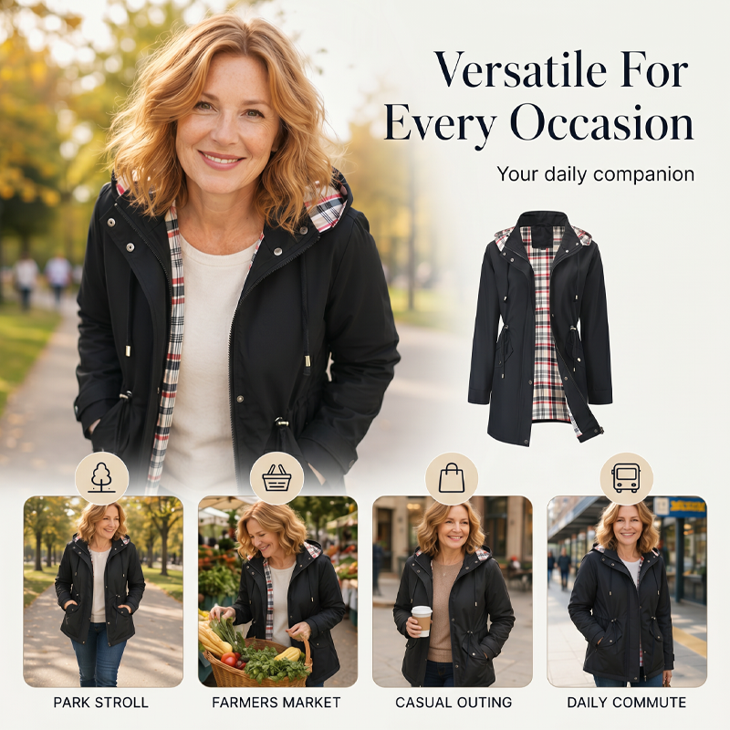 ⏰LAST DAY SALE 50% OFF✨Womens Chic. Lightweight. Waterproof Jacket 🍃🧥-Unleash Style and Durability in Any Storm!