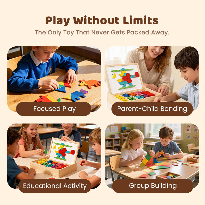 🔥Wooden Magnetic Pattern Block Puzzle Set🧩