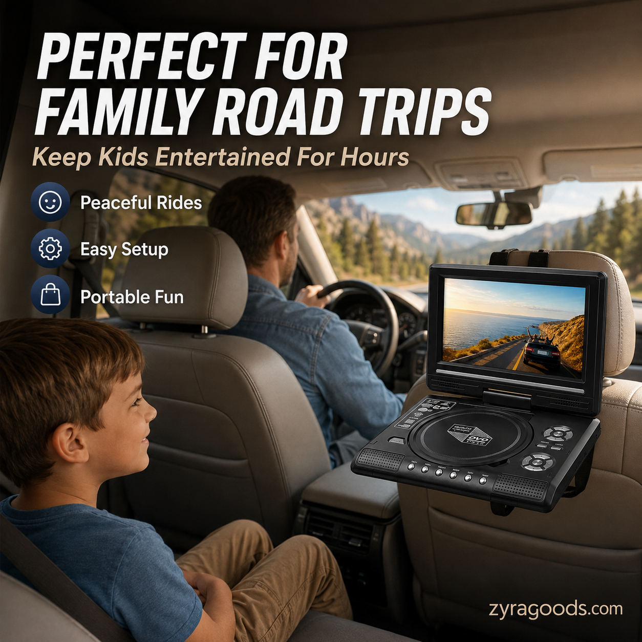 📺 7.8" HD Portable DVD/EVD Player – Large Screen, Rechargeable & Compatible with DVD/CD/USB/SD – Perfect for Home & Travel