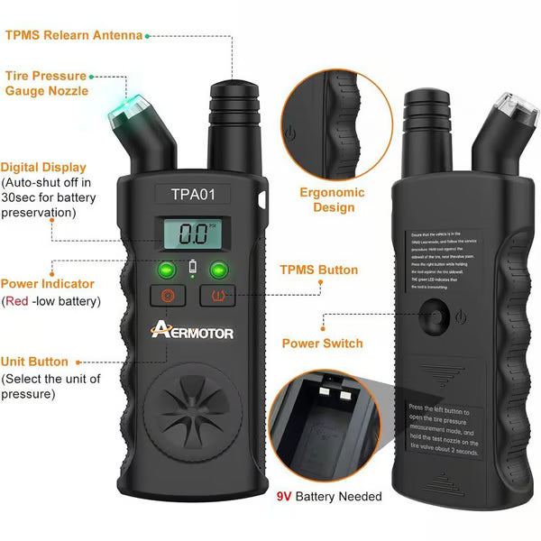 ⏳Time-Limited Special⏰TPMS 2‑in‑1 Relearn Tool & Digital Tire Pressure Gauge – Practical, Accurate, User‑friendly ✨