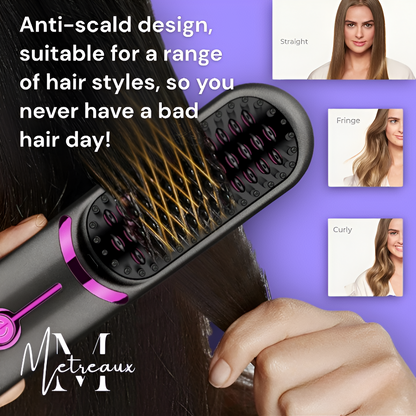 ⏳Time-Limited Special⏰Wireless Ceramic Hair Straightening Comb – Fast Heating, Anti-Frizz & Tangle-Free Design ✨