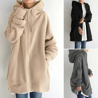 🎁Hot Sale 49% OFF⏳Women's Autumn/Winter Zipper Hooded Sweater