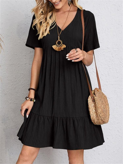 🎁Hot Sale 40% OFF⏳Retro V-neck Loose Casual Dress