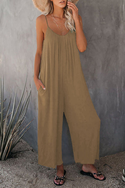 🎁Limited time 49% OFF⏳Loose Sleeveless Strap Stretchy Jumpsuit