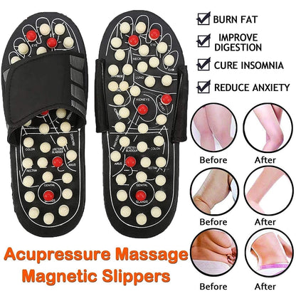 Stimulate the tibia to improve blood circulation🏃‍♀️Acupressure and Magnetic Therapy Slippers 🔥