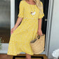 🎁2026 Big Sale 50% OFF🎁Round Neck Polka Dot Print Midi Dress