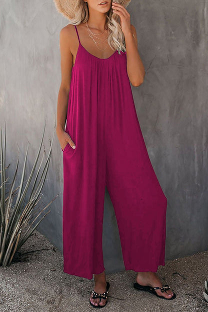 🎁Limited time 49% OFF⏳Loose Sleeveless Strap Stretchy Jumpsuit