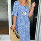 🎁2026 Big Sale 50% OFF🎁Round Neck Polka Dot Print Midi Dress
