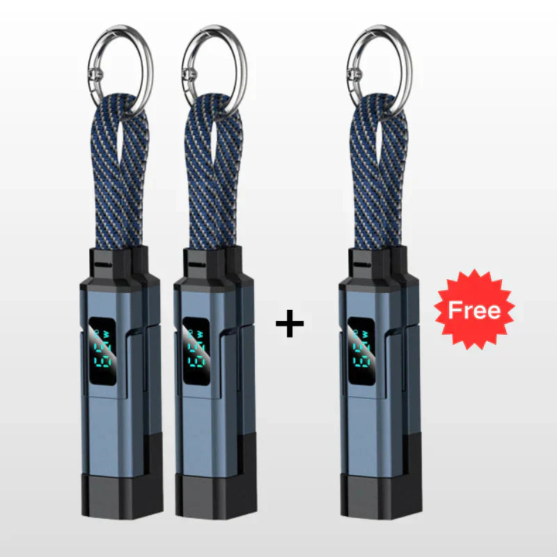 🔥4-in-1 Digital Display Keychain Charging Cable