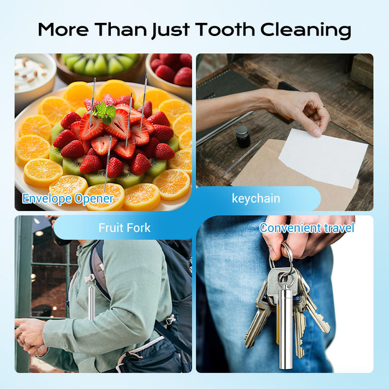 🎉 Limited-Time Offer! 🦷 Stainless Steel Toothpick Set – 0.1mm Ultra-Fine Tip for Precise Cleaning, Reusable & Portable ✨