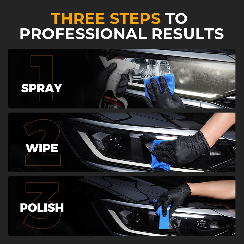 180ml Professional Car Headlight Restorer with Sponge🧽🚗