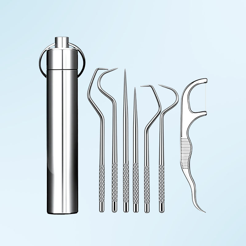 🎉 Limited-Time Offer! 🦷 Stainless Steel Toothpick Set – 0.1mm Ultra-Fine Tip for Precise Cleaning, Reusable & Portable ✨