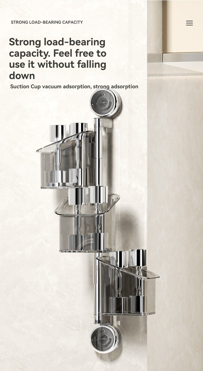 Perforated suction cup spice storage rack